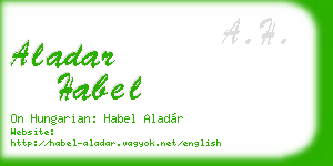 aladar habel business card